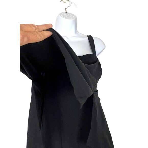 THEORY Women 100% Silk Dinnlean Mosaic Jumpsuit Sleeveless Sz 10 Black 68-10 - Picture 6 of 15